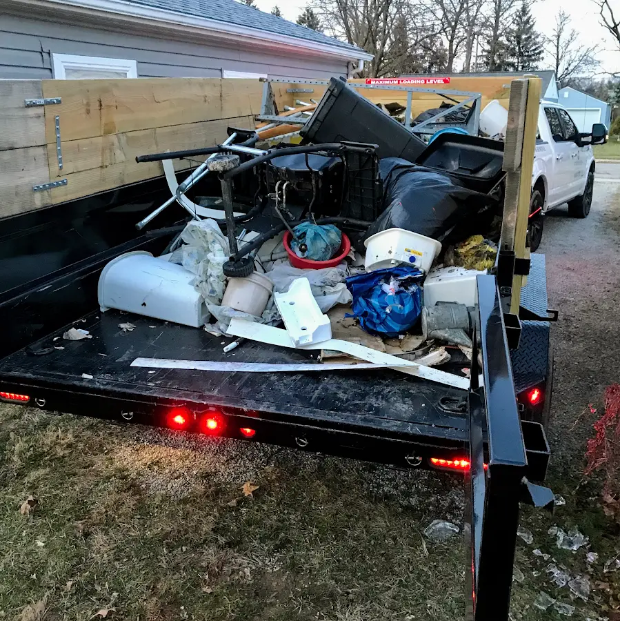 Roll-off dumpster delivered to a residential driveway in Cedarville